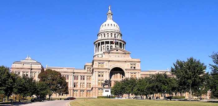 Texas state capitol building in Austin Texas,