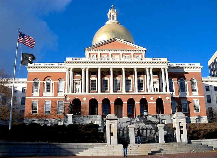 Massachusetts state capitol building in Boston Massachusetts.