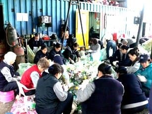 In the recycling centers island wide, elderly volunteers use their retirement wisely, to help the Earth and to enjoy the company of one another.