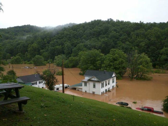 Christine McKown's parents' home in Clendenin West Virginia. Taken June 24, 2016, after the water began receding.