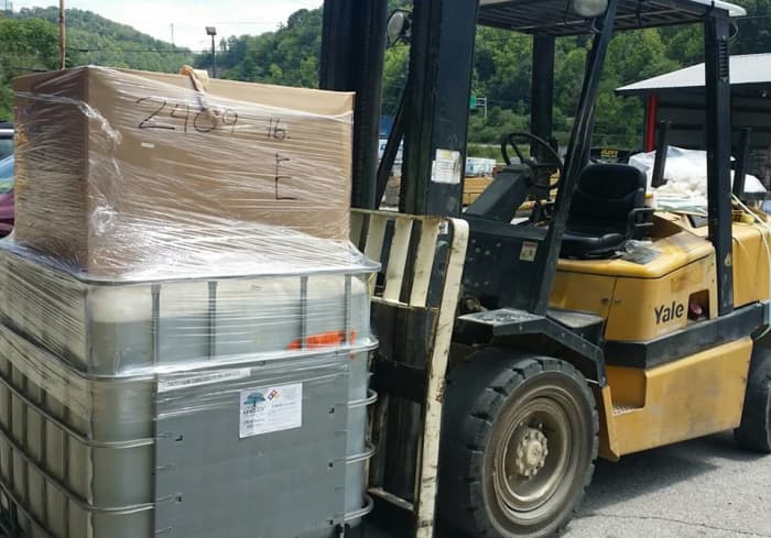Charlie's soap donation! It was an amazing donation that helped so many people, and relief centers wash their clothes. As ongoing efforts continue we are running out of storage facilities willing to allow the storage of donated supplies.