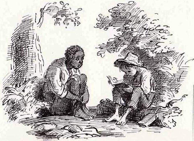 Huckberry Finn is a diffucult read to get through for modern times because of its use of the word, 'Nigger.' Some have even redact the story because of it