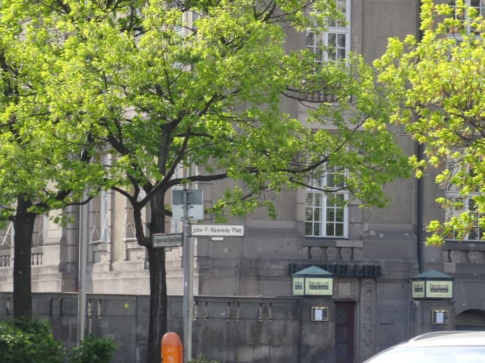 The square in front of Rathaus Schoeneberg, has been renamed after the President, in honour of his declaration of solidarity.