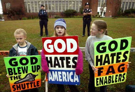What would Jesus do? Teach children to hate? The moral leadership of the Westboro Baptist Church in Topeka, Kansas.