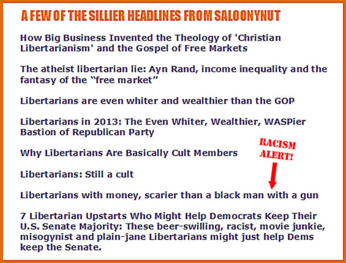 Wow! Simultaneous Christian and Atheist Libertarianism! And that's just the beginning of the SalonyNut silliness.