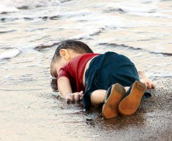 This picture of Alan Kurdi, an innocent victim of the horrendous Syrian civil war, broke millions of people's hearts, including mine.