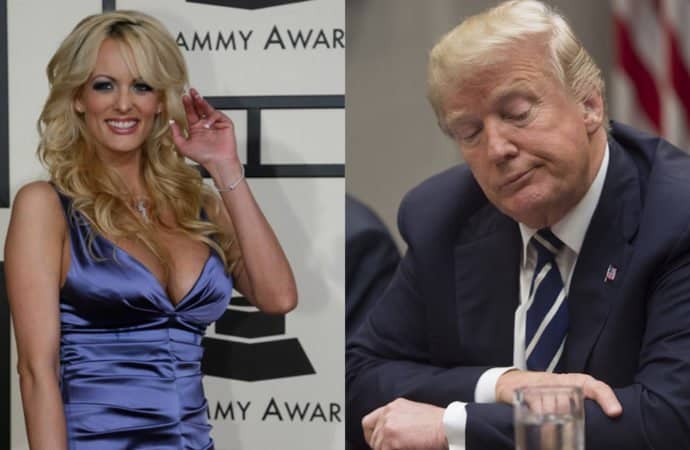 Porn star “Stormy Daniels,” who was allegedly paid off for her silence over an alleged affair with Trump.