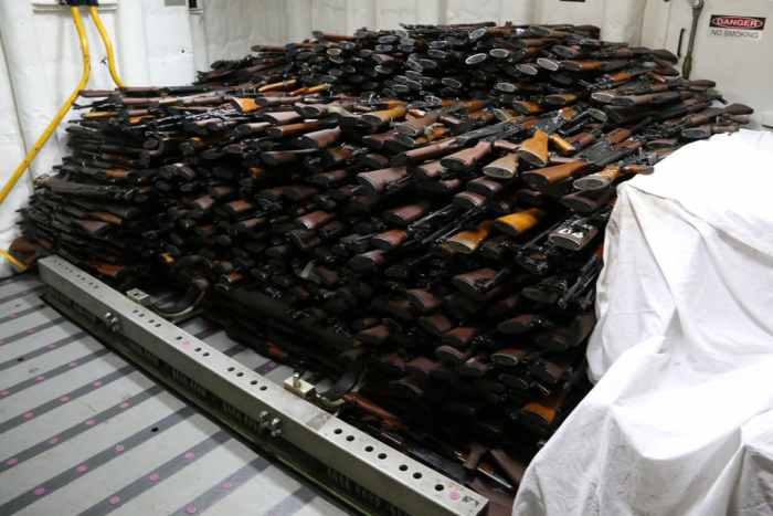 A huge cache of weapons.
