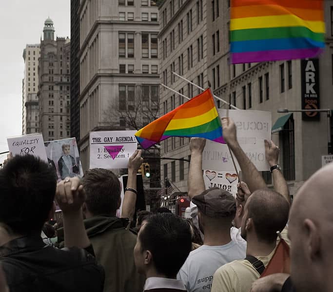 Pro-gay marriage rally, 2008.