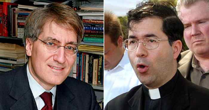 Two of Ted Shulman's targeted victims, Robert George and Frank Pavone