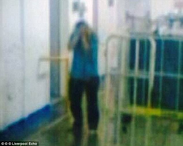 This is one of the screen captures of the surveillance footage showing Rebecca in distress on the night of her disappearance.