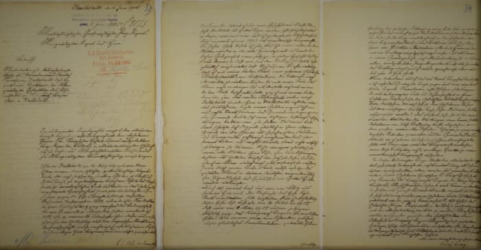 This is a letter from Fred Trump to the Prince of Regent of Bavaria, pleading to be allowed to remain in Germany.