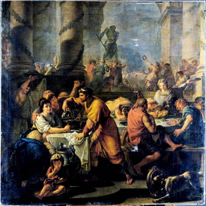 Artist Antoine Callet depicts a Saturnalia celebration.