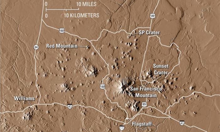 Digital Elevation Model (DEM) of the San Francisco Volcanic Field