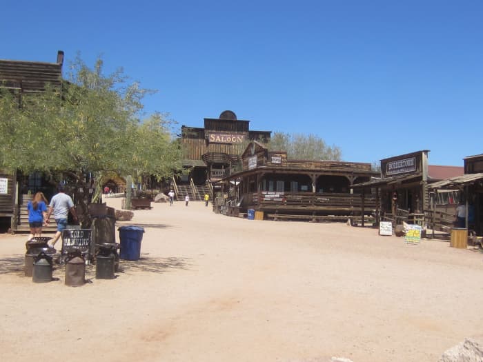 Goldfield Ghost Town and Mine Tour site in Superstition Mountains near Phoenix, AZ