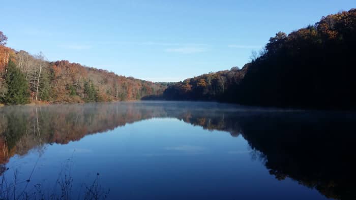 Lake Logan is a prime fishing spot for blue gill, crappie, northern pike or bass.