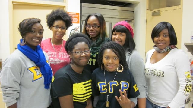 Epsilon Lambda Chapter of Sigma Gamma Rho Sorority, Inc. are students at Bowie State University.