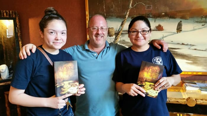 The young lady on the left is a high school student. The woman on the right is her mother. Brian had visited them during his prior visit eight months earlier. From then to the time the photo was taken, the student lost several friends to suicide.