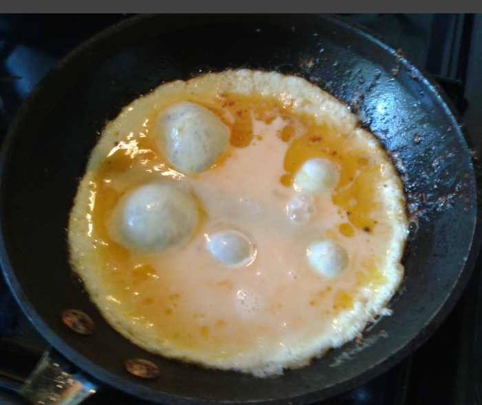 Omelette in the pan