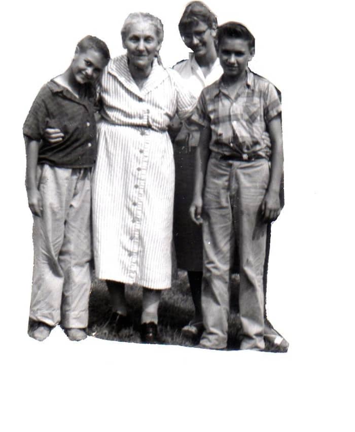 The Last time I saw Aunt Hattie, I believe my brothers saw her after this picture was taken of my brothers and me with her.