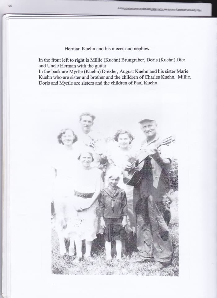 My Uncle Augie pictured with Aunt Marie, great-uncle Herman, and two children of my great-uncle Paul. Picture taken probably in 1929.