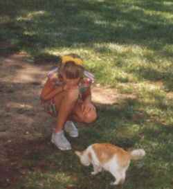 Sarah has always related to animals better than people. This cat was at the zoo.