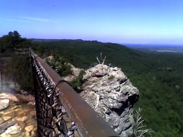 Was I crazy to go up there to get this photo on Mt. Petit Jean... or did that safety fence mean I was just enjoying a great view? I know if I paint it as a landscape, I'll leave out the fence for drama.