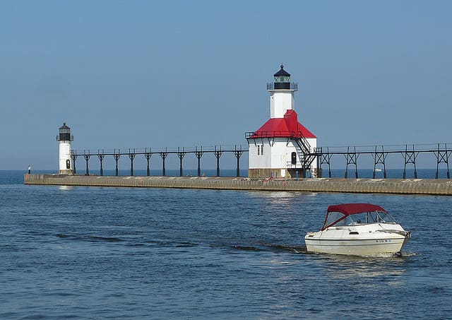 Michigan has some beautiful lighthouses. This one is located in St. Joe, MI, about 30 minutes north for us