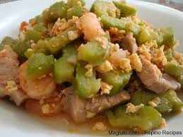 Ampalaya with shrimp.