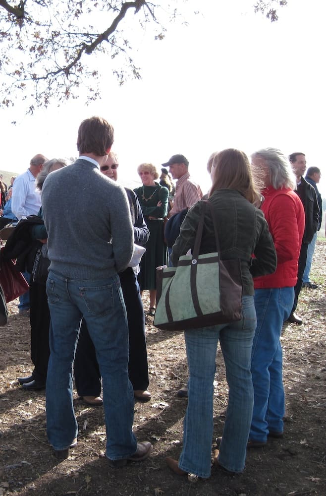 Ambiverts and Extroverts can both enjoy a social gathering. This was a group socializing after an outdoor wedding.