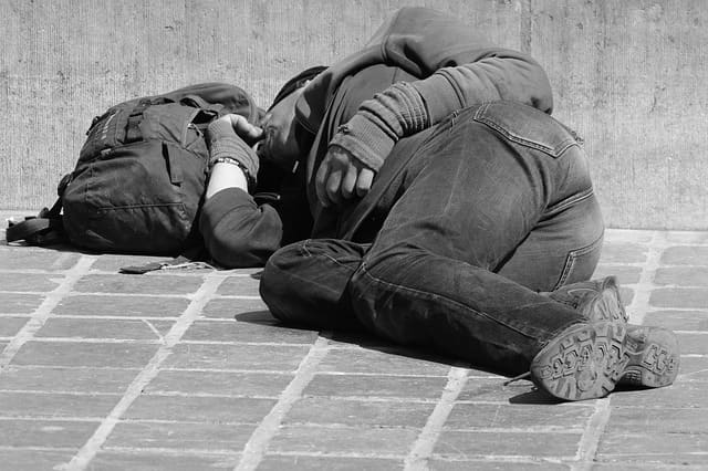 For some homeless persons, life is stuffed in a bag and lived out on the streets.