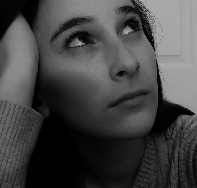 In deep thought, the poet waits for poetic inspiration to emerge internally, then externally.