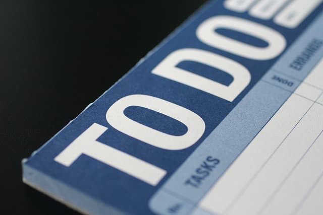 Too many lists to follow can become overwhelming and counterproductive. It can become daunting to keep up with checking off completed tasks.