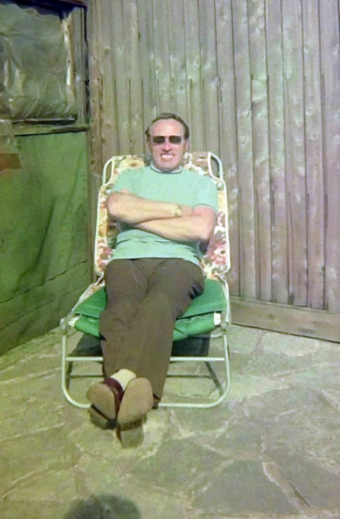 Dad in the 1980s, relaxing in our back garden. He was always very laid back and calm compared to mum.