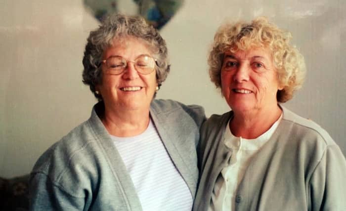Mum, pictured on the right, met her friend Myra again in the 1990s. They had not seen each other for more than 40 years, but laughed and giggled like it was yesterday.
