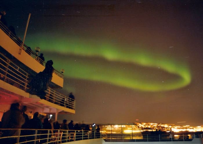A coronet above the city of Tromso, Norway. This is exactly part of what we saw!