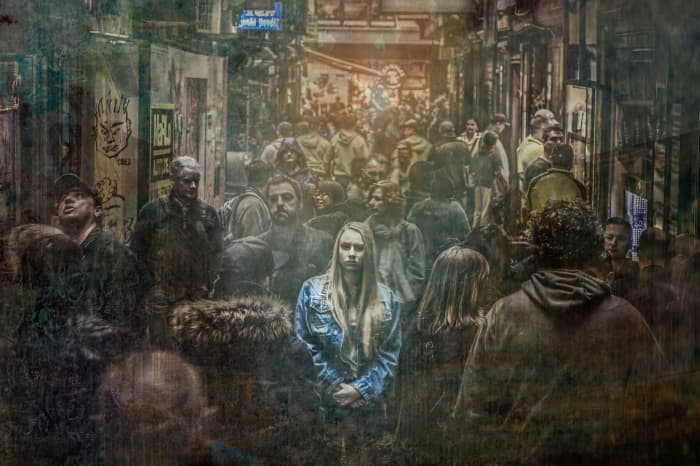 Suffering people can be in a place full brimming with humanity and feel completely alone because no one cares enough to greet them and offer a listening ear .