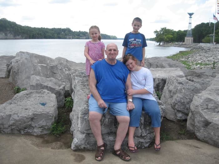 This old guy with the blue shirt is yours truly with (Alexis, to your right), (Top from left) Annabeth and Gabriel.