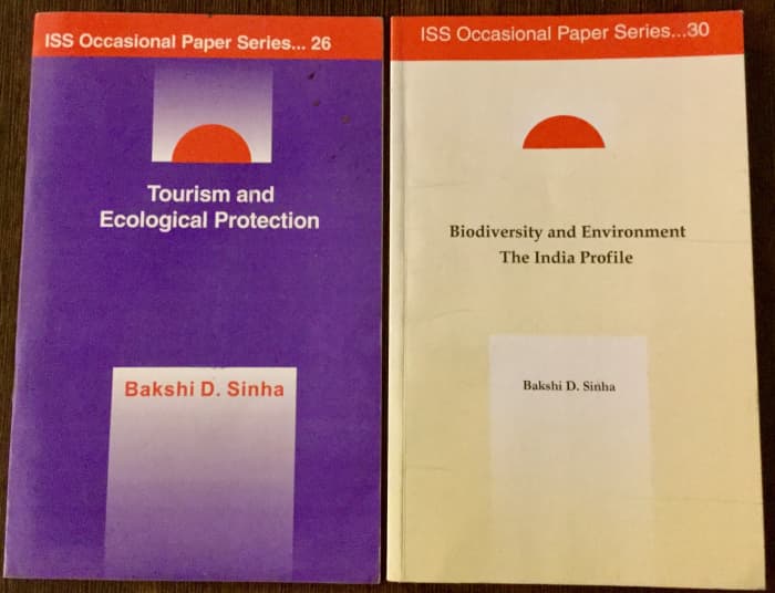 Tourism and Ecological Protection-Author-Prof. Bakshi. D. Sinha; Biodiversity and Environment: The India Profile—Author -Prof. Bakshi. D. Sinha