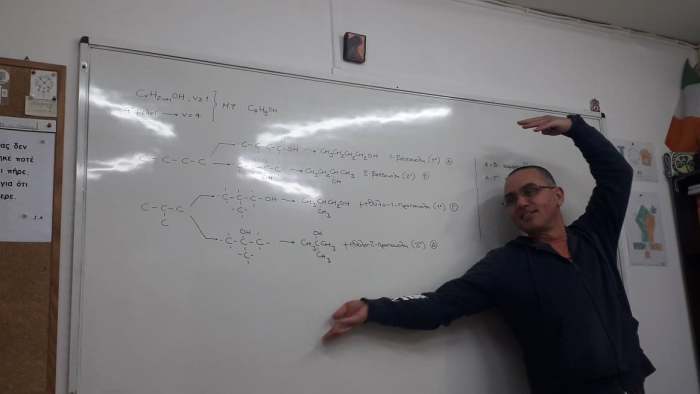 Me, introducing new teaching methods, including dance and standup comedy! It ended up more like Greek Tragedy! Ha! Ha!