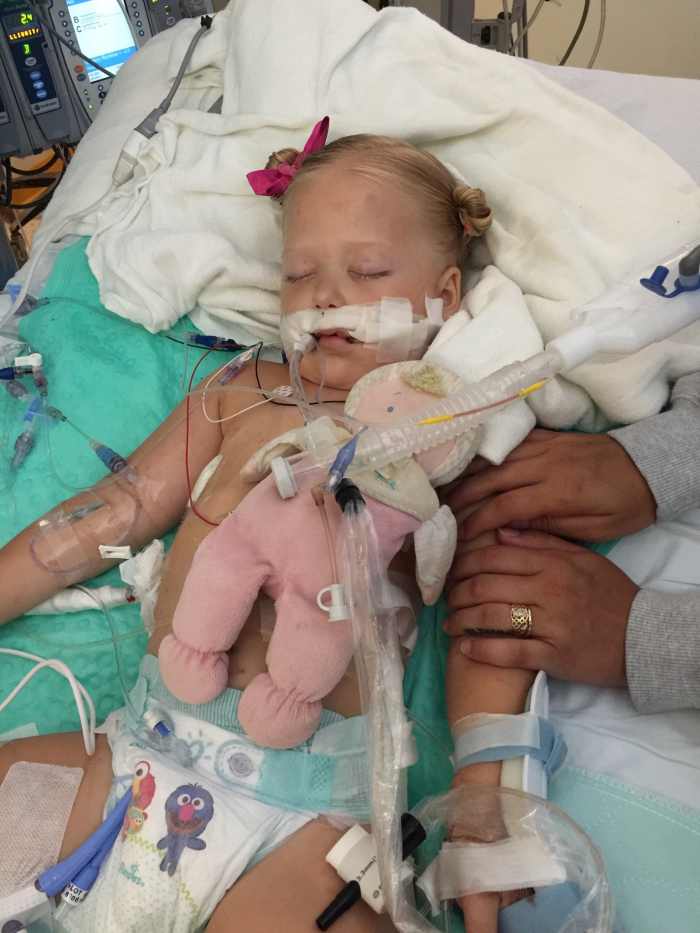 This is Mila, my daughter. This is what it looks like when a child is hooked up to a ventilator. This is what you could be unknowingly putting on a family that you come in contact with just by being out and about during this global pandemic.