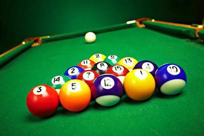 A cinematic shot of a Pool Table featured in the movie "2 Fast 2 Furious" directors cut when Roman Pearce (Tyrese Gibson) finished setting up a game for everyone's favourite fast (and furious) crew