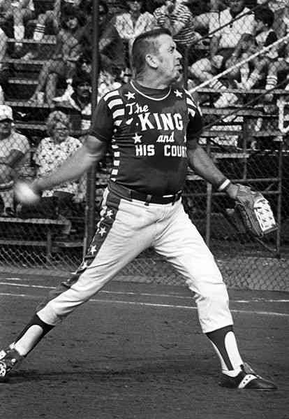 Eddie Feigner founder of The King and His Court. See how smooth his crew cut looks and performs.