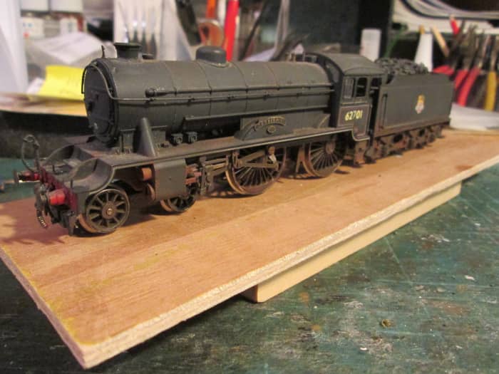A project I've spent a few days on - off and on - is a renaming and renumbering of a locomotive, ex-LNER Class D49/1 62701 'Derbyshire' in British Railways' 1948-56 livery.