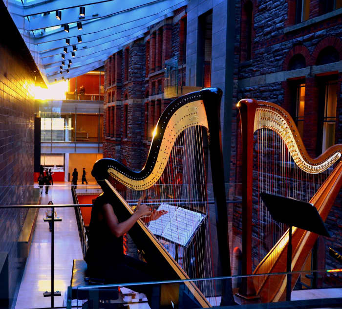 A peaceful moment of heavenly music provides a brief distraction from the troubles brewing "at home."