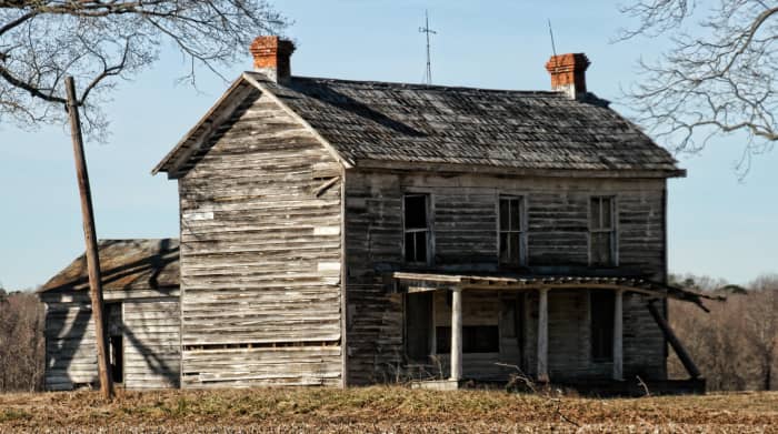 This mid-nineteenth century home would be lovely with some renovations