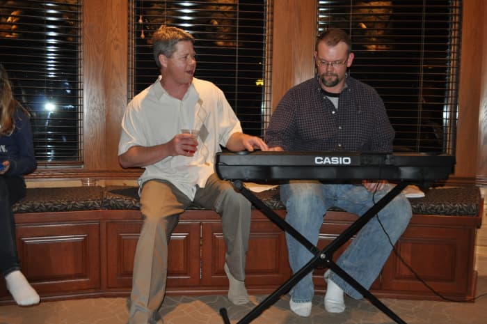This was taken at Shane's going away party and was the last time I saw him. He totally wrecked the song I was trying to play.