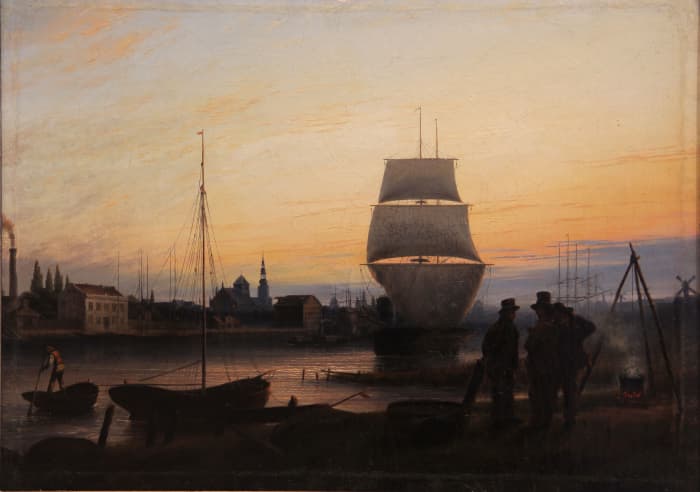 Greifswald Habour by Johann Friedrich Boeck
