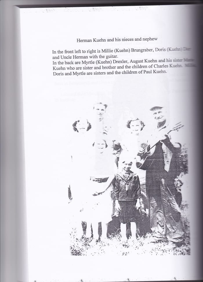 Kuehn relation in Door County in the late 1920s. Herman and Paul Kuehn were the two younger brothers of my grandpa, Charles Kuehn.