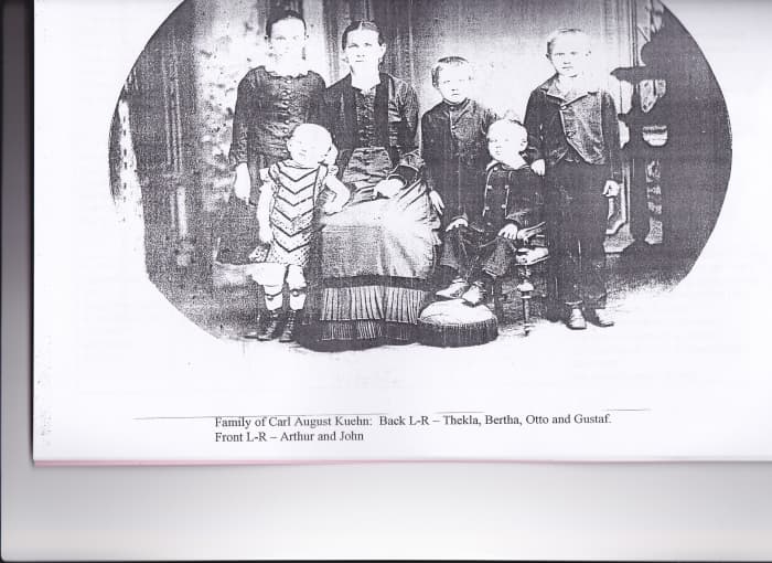 The mother and older siblings of my grandfather, Charles August Kuehn. Picture taken in Germany around 1880.